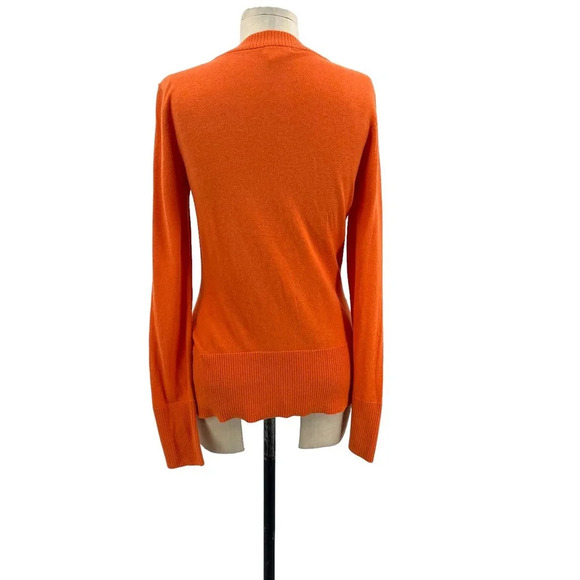 Sundance Henley Cotton Rabbit Hair Sweater Orange Size Small - Picture 6 of 9